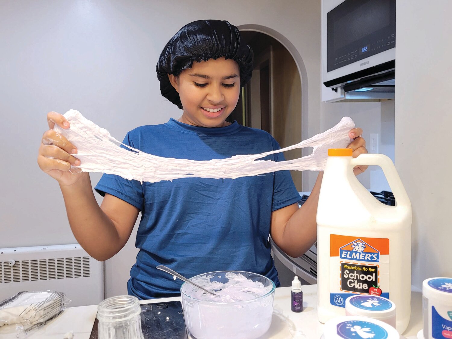SLIME PROPRIETOR: At 12 years old, Penelope Santos may be one of the Ocean State’s youngest entrepreneurs. The founder of Angel Stars Slime LLC makes and sells all sorts of slime. She and her mother recently secured a business license from the town of Johnston.